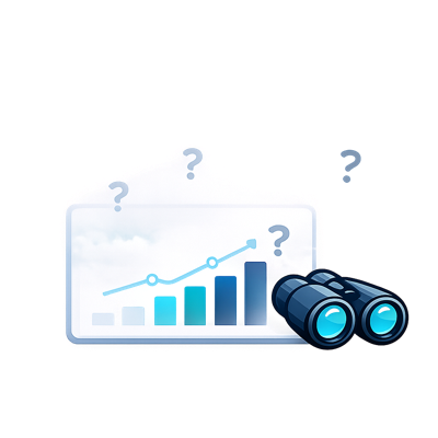 Dashboard obscured by fog with binoculars